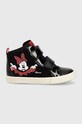 Geox sneakersy dziecięce x Disney skóra zamszowa czarny B36D5D.022HH.24.27