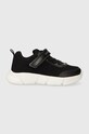 Geox sneakersy dziecięce imitacja skóry licowej czarny J36DLD.0ASAJ.24.27