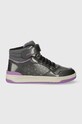 Dětské sneakers boty Geox imitace kůže stříbrná J36HXA.0PVAS.28.35