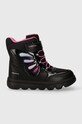 Geox cizme de iarna pentru copii J36HWA 054FU J WILLABOOM B A sintetic negru J36HWA.054FU.32.35