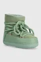 Παιδικές δερμάτινες μπότες χιονιού Inuikii πράσινο