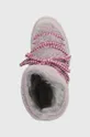 μωβ Παιδικές δερμάτινες μπότες χιονιού Inuikii