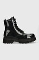 Dětské workery Tommy Hilfiger imitace kůže černá T4A5.33041