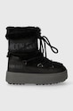 Moon Boot śniegowce dziecięce 34300900 MB JTRACK FAUX FUR WP imitacja skóry licowej czarny 34300900