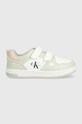 Calvin Klein Jeans sneakersy dziecięce imitacja skóry licowej zielony V1A9.80652.27.29