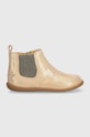 Pom D'api stivaletti chelsea in pelle scamosciata bambini non isolato beige P1ADEK0406.24.25