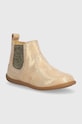 Pom D'api stivaletti chelsea in pelle scamosciata bambini P1ADEK0406.24.25 beige AW23