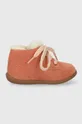 помаранчевий Дитячі замшеві туфлі Pom D'api STAND-UP DERBY FUR Для дівчаток