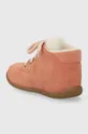 Detské semišové topánky Pom D'api STAND-UP DERBY FUR Zvršok: Semišová koža Vnútro: Textil Podrážka: Syntetická látka