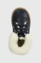 tmavomodrá Detské zimné semišové topánky Pom D'api TRIX FUR G