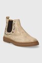 Дитячі замшеві черевики Pom D'api TRIX JOD BRODI P1DDDF0403.28.30 бежевий AW23