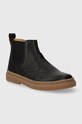 Pom D'api botki skórzane dziecięce TRIX JOD ZIP P1DGBN0403.24.27 czarny AW23