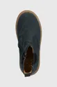 тёмно-синий Детские замшевые ботинки Pom D'api TRIX JOD ZIP