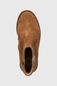 Детские замшевые ботинки Pom D'api SISTER FEATHER коричневый P1EBDO0403.31.34