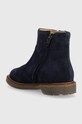 Девочка Детские замшевые ботинки Pom D'api SISTER FEATHER P1EBDZ0402.24.27 тёмно-синий