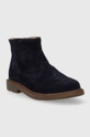 Pom D'api stivaletti in pelle scamosciata bambino/a SISTER BOOTS blu navy