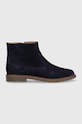 Pom D'api botki zamszowe dziecięce SISTER BOOTS nieocieplane granatowy P1EFDZ0401.35.38