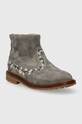 Pom D'api cizme din piele intoarsa pentru copii SISTER BRODI P1EHDZ0403.24.27 gri AW23
