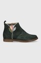 Pom D'api cizme din piele intoarsa pentru copii CITY FLORA neizolat verde P1ICED0403.31.34