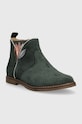 Pom D'api cizme din piele intoarsa pentru copii CITY FLORA P1ICED0403.31.34 verde AW23