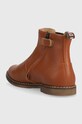 Fete Pom D'api cizme chelsea din piele pentru copii CITY JODZIP P1IEBN04R2.31.34 maro
