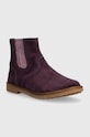 Pom D'api cizme chelsea din piele intoarsa TRIP JODZIP P1JFDO0404.28.30 violet AW23