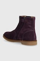 Девочка Детские замшевые ботинки Pom D'api TRIP JODZIP P1JFDO0404.35.38 фиолетовой