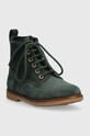 Дитячі замшеві черевики Pom D'api TRIP HI LACE P1JIDZ0402.24.27 зелений AW23
