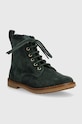 Pom D'api cizme din piele intoarsa pentru copii TRIP HI LACE P1JIDZ0402.28.30 verde AW23