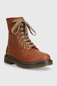 Детские кожаные полусапожки Pom D'api SID HI STUD P1MABN0401.28.30 коричневый AW23