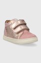 Detské poltopánky Pom D'api MOUSSE EASY PERFO P1PGBE0404.19.23 ružová AW23