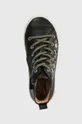 μαύρο Παιδικά δερμάτινα πάνινα παπούτσια Pom D'api SWAG BRODI