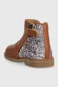 Detské kožené topánky Pom D'api RETRO BACK Zvršok: Textil, Prírodná koža Vnútro: Prírodná koža Podrážka: Syntetická látka