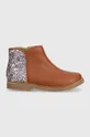коричневый Детские ботинки Pom D'api RETRO BACK Для девочек