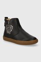 Shoo Pom ghete din piele pentru copii P4KMCL04R1.28.32 negru AW23
