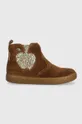 коричневий Дитячі замшеві черевики Shoo Pom Для дівчаток