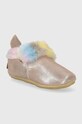 Fete Shoo Pom papuci din piele intoarsa pentru copii P4NCEZ0402.24.26 roz