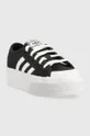 Παιδικά πάνινα παπούτσια adidas Originals NIZZA PLATFORM C μαύρο