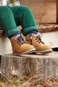 Mayoral buty zimowe skórzane dziecięce na zamek żółty 42429.57B.Baby