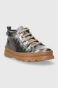 Detské kožené poltopánky Camper Brutus FW K900291 strieborná AW23