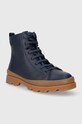Camper buty zimowe skórzane dziecięce Brutus Kids K900179.28.38 granatowy AW23