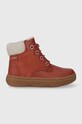 Camper ghete de iarna pentru copii din piele Kiddo Kids cu snur portocaliu K900280.25.27