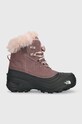 The North Face buty zimowe dziecięce Y SHELLISTA V LACE WP ocieplane fioletowy NF0A7W5X