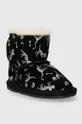 Emu Australia scarpe in pelle scamosciata neonato/a Toddle Reflective Dino nero