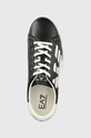 EA7 Emporio Armani gyerek bőr sportcipő fekete XSX101.XOT46
