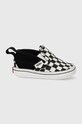 Βρεφικά παπούτσια Vans IN Slip-On V Crib VN0A2XSLFB71 δέρμα σαμουά μαύρο VN0A2XSL