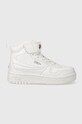 Детские кроссовки Fila FXVENTUNO velcro mid имитация натуральной кожи белый FFK0158