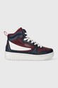 Детские кроссовки Fila FXVENTUNO mid имитация натуральной кожи тёмно-синий FFT0084