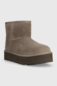 UGG śniegowce zamszowe dziecięce CLASSIC MINI PLATFORM 1143700K szary AW24