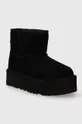 Dječje cipele za snijeg od brušene kože UGG CLASSIC MINI PLATFORM KIDS crna